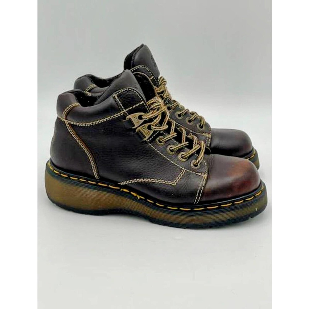 Vintage Dr Martens 9365 Mens 7 Leather Lace Up Platform Ankle Boot